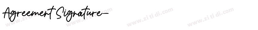 Agreement Signature字体转换